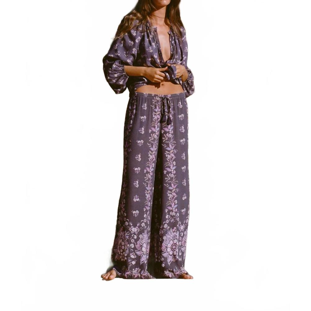 NEW SPELL rebel spirit wide leg pant in hyacinth - Picture 5 of 6